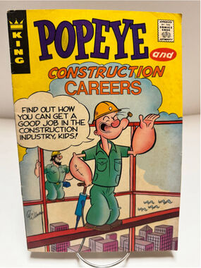 POPEYE AND CONSTRUCTION CAREERS #E-5 - KING COMICS - 1973